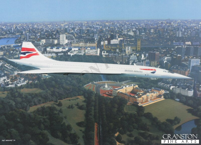 Concorde over London by Ivan Berryman. [Postcard]