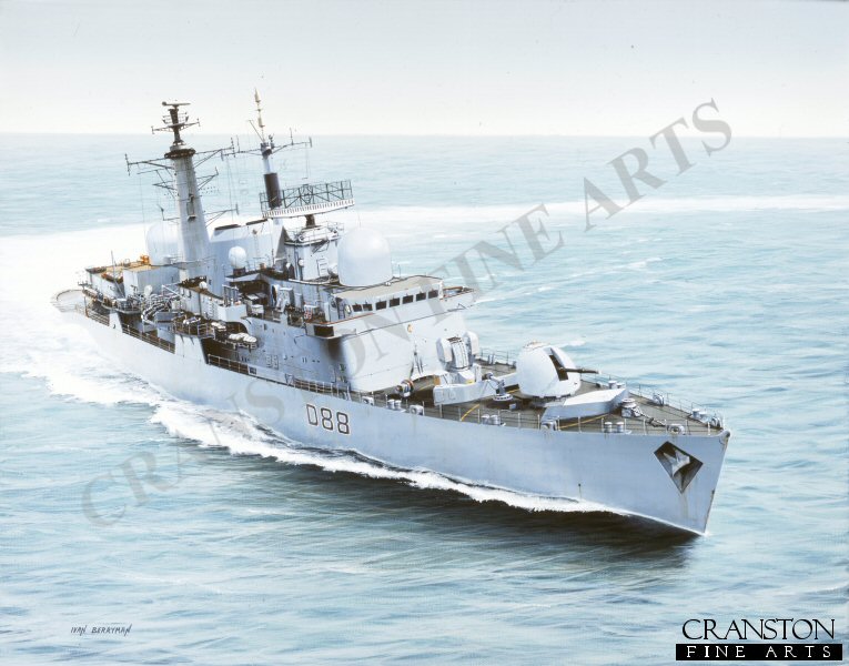 HMS Glasgow by Ivan Berryman. [Postcard]