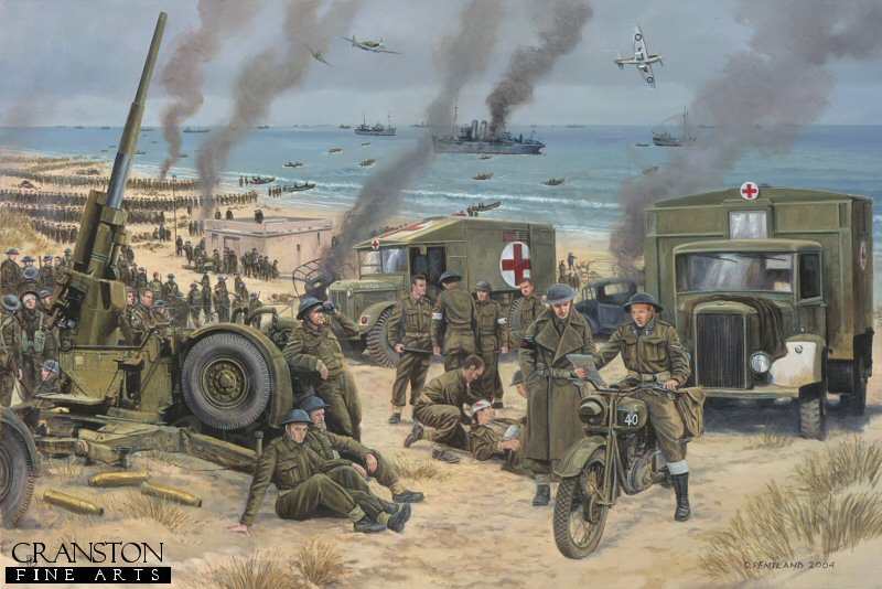 Operation Dynamo, Dunkirk, France 24th May - 4th June 1940 by David Pentland. [Original Painting]