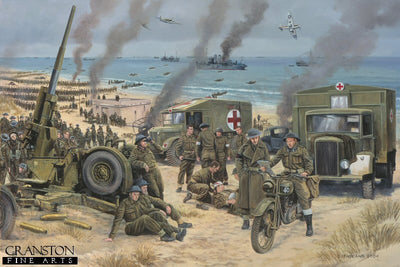 Operation Dynamo, Dunkirk, France 24th May - 4th June 1940 by David Pentland. [Original Painting]