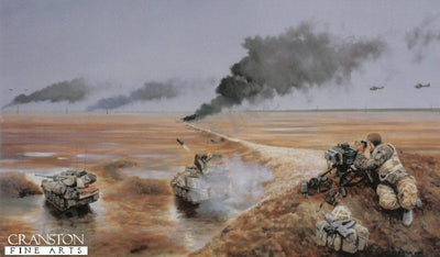 C Squadron, 1st The Queens Dragoon Guards, Al Faw Peninsula, Iraq, 2003 by David Rowlands. [print]