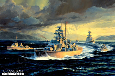 Bismarck - The Final Voyage by Anthony Saunders [Original Painting]