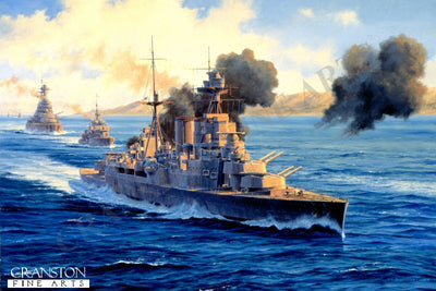 HMS Hood - Operation Catapult by Anthony Saunders [Original Painting]