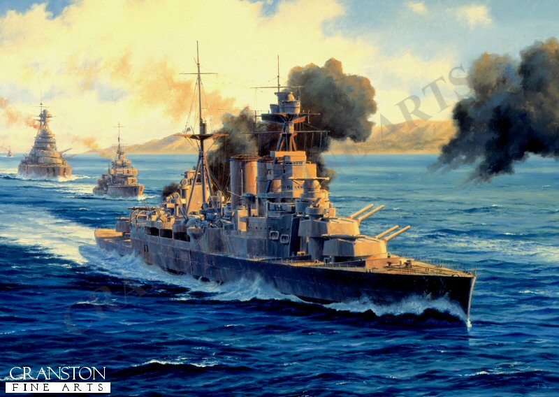 HMS Hood - Operation Catapult by Anthony Saunders. [Postcard]
