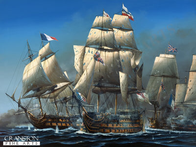 The Battle of Trafalgar, 1.00pm by Ivan Berryman. [Postcard]