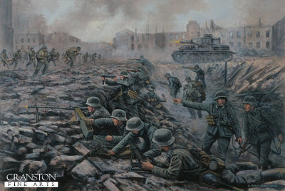 Battle on the Volga, Stalingrad, Southern Russia, 30th September 1942 by David Pentland. [Original Painting]