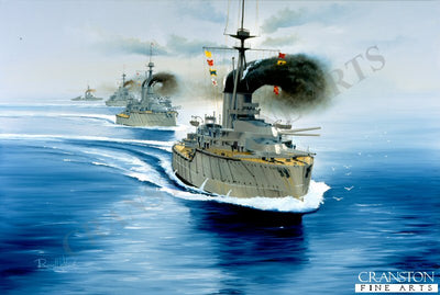 2nd Battle Squadron at the Battle of Jutland by Randall Wilson. [Original Painting]