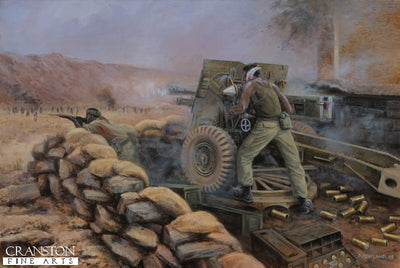 Sacrifice at Mirbat, Dhofar, Oman, 19th July 1972 by David Pentland. [Original Painting]