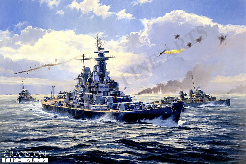 Boiling Point - USS Missouri  by Anthony Saunders. [Original Painting]