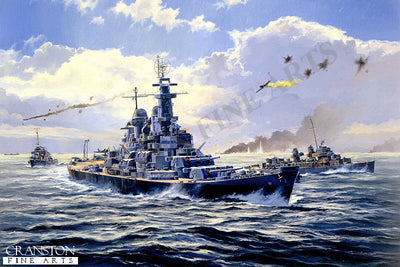 Boiling Point - USS Missouri  by Anthony Saunders. [Original Painting]