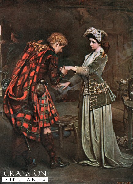 Flora MacDonalds Farewell to Bonnie Prince Charlie by George William Joy. [Postcard]