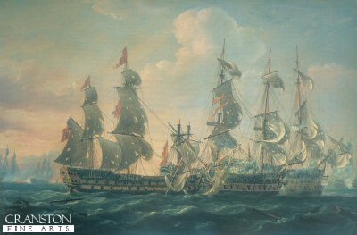 HMS Captain Capturing the San Nicholas by Nicholas Pocock (B) [print]