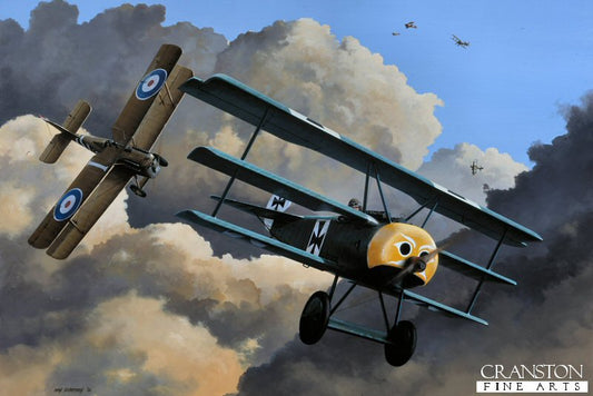 Last Dogfight of Werner Voss by Ivan Berryman. [Postcard]