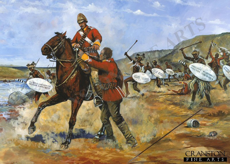 Private Samuel Wassall of the 80th Regiment of Foot (Staffordshire Volunteers) at Fugitives Drift by Jason Askew. [Postcard]