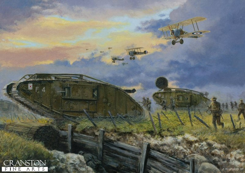 Battle of Cambrai, France, 20th November 1917 by David Pentland. [Postcard]