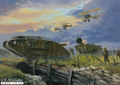 Battle of Cambrai, France, 20th November 1917 by David Pentland. [Postcard]