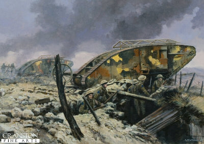 Assault on Courcellette, The Somme, 15th September 1916 by David Pentland. [Postcard]