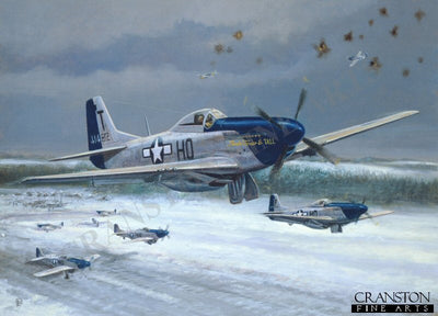 Dogfight over Asch, Belgium, 09.20 a.m., New Years Day, 1st January 1945 by David Pentland. [Postcard]