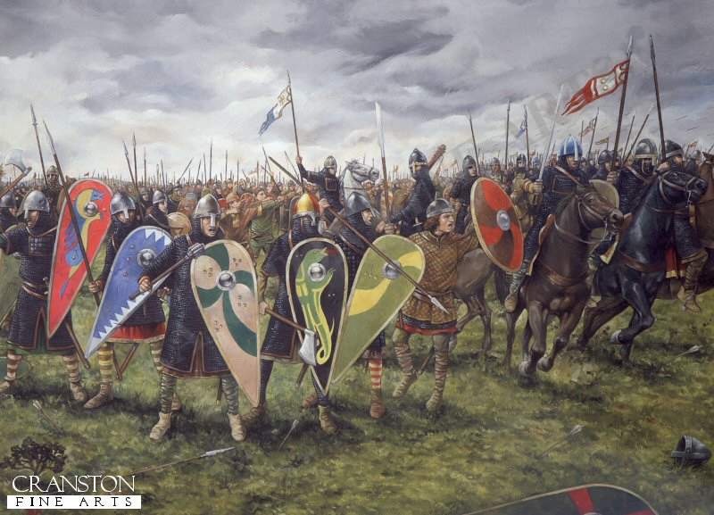 The Battle of Hastings - The Norman Lines by Brian Palmer.  [Postcard]