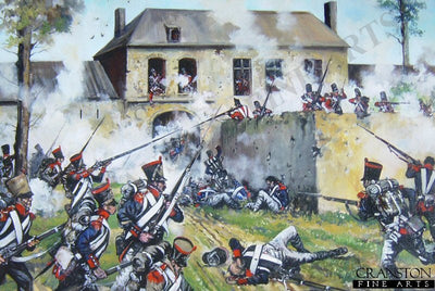 French Attack on Hougoumont Farm at the Battle of Waterloo by Jason Askew. [Original Painting]