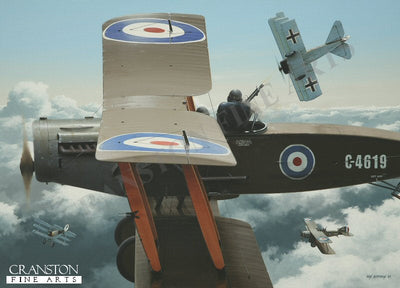 Deadly Partnership - Captain W E Staton and Lieutenant John R Gordon, Bristol F.2b by Ivan Berryman. [Postcard]
