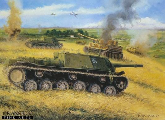 Zwieroboj - Animal Hunters - Ponyri Station, Kursk, 7th July 1943 by David Pentland. [Postcard]