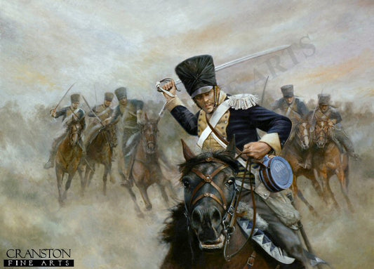 Ride Like the Devil - the Charge of the 13th Light Dragoons at the Battle of Vittoria by Chris Collingwood. [Postcard]