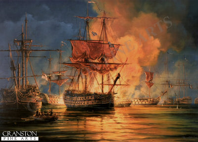 The Battle of the Nile by Anthony Saunders. [Postcard]