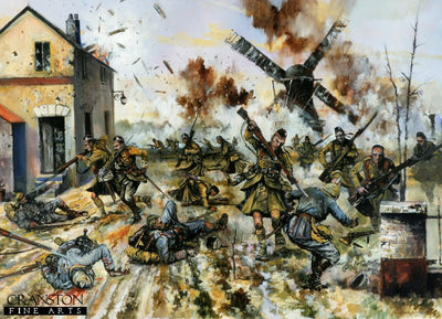 Cameron Highlanders Capture a German Force on the Yser by Jason Askew. [Postcard]