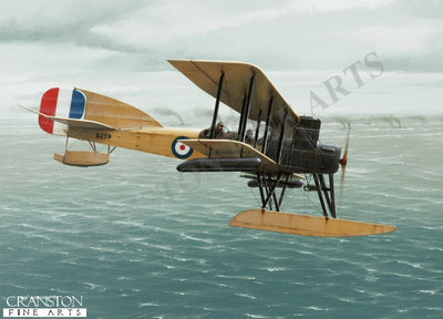 Flight Lieutenant Rutland and Assistant Paymaster Trewin Locate the German Fleet at Jutland, 31st May, 1916 by Ivan Berryman. [Postcard]
