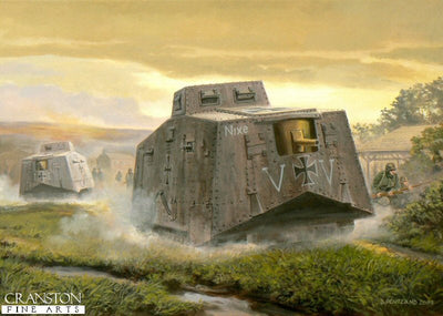 The New War Elephants, Cachy, France 24th April 1918 by David Pentland. [Postcard]
