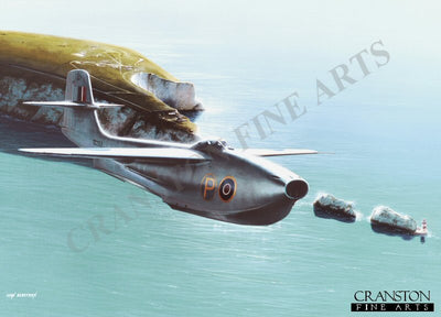 Saro SR.A1 Over the Needles by Ivan Berryman. [Postcard]