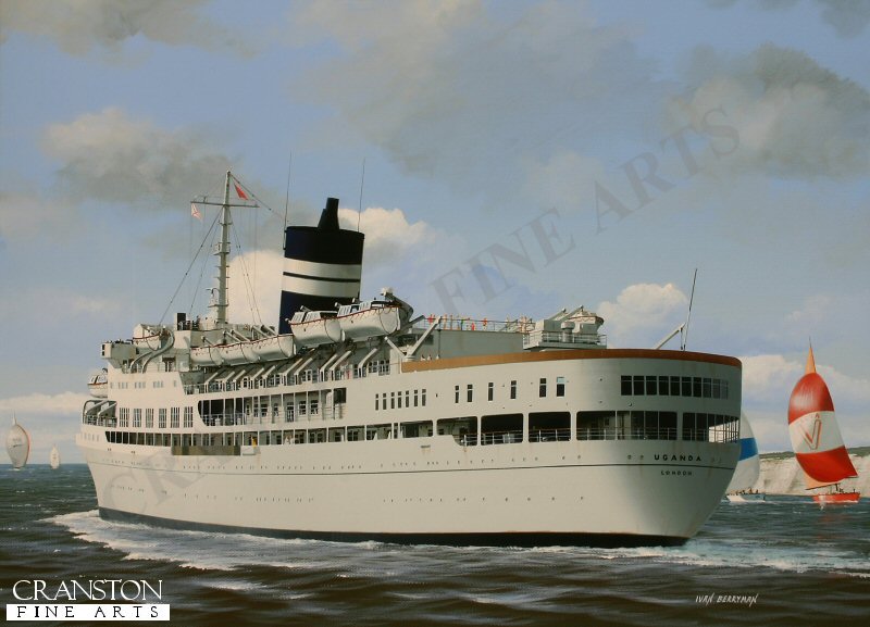 SS Uganda by Ivan Berryman. [Postcard]