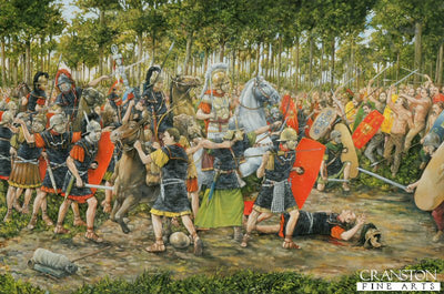 The Battle of Teutoburg Forest, AD 9 by Brian Palmer. [print]