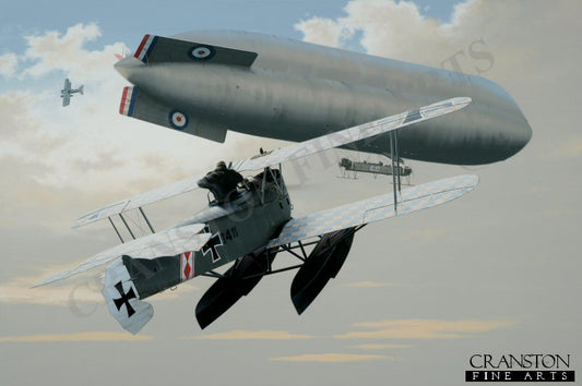Hansa Brandenburg W.12 - Attack on the C.17 by Ivan Berryman. [Original Painting]
