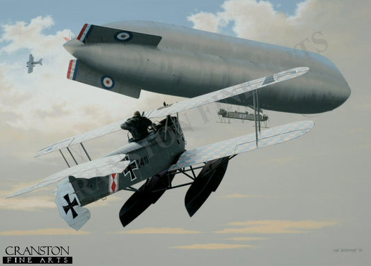 Hansa Brandenburg W.12 - Attack on the C.17 by Ivan Berryman. [Postcard]