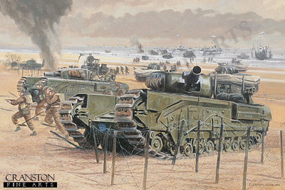 Gold Beach, Normandy, 6th June 1944 by David Pentland. [Original Painting]