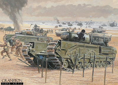 Gold Beach, Normandy, 6th June 1944 by David Pentland. [Postcard]