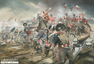The Charge of the Red Lancers on Mercer's Troop of Royal Horse Artillery by Chris Collingwood. [print]