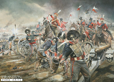 The Charge of the Red Lancers on Mercer&#39;s Troop of Royal Horse Artillery by Chris Collingwood. [Postcard]