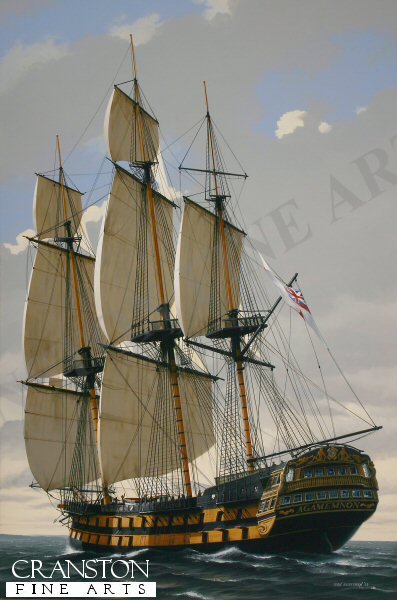 HMS Agamemnon by Ivan Berryman. [Original Painting]