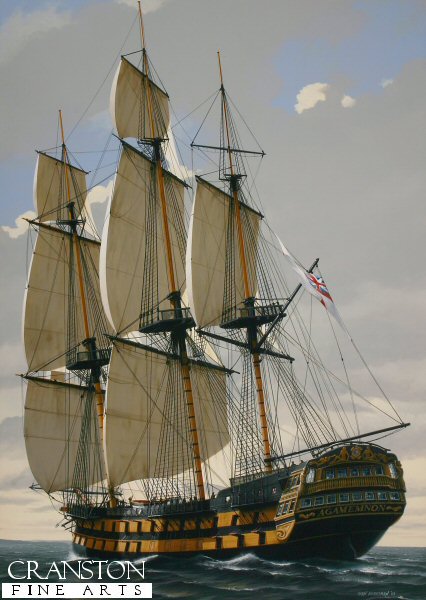 HMS Agamemnon by Ivan Berryman. [Postcard]