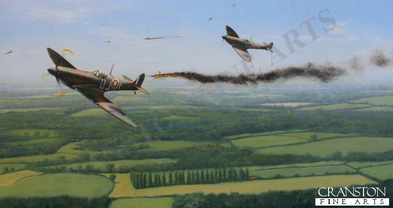 Spitfires Over Kent by Graeme Lothian. [Original Painting]