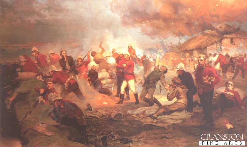 Defence of Rorkes Drift by Lady Elizabeth Butler [Print]