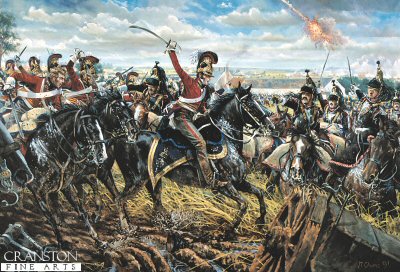 Charge of the Life Guards by Mark Churms. [Original Painting]