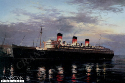 RMS Queen Mary (1936) The Voyage Ahead by John Young. [print]