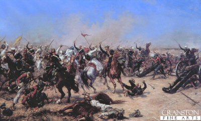 Charge of the 3rd Light Dragoons at the Battle of Moodkee by Ernest Crofts (B) [print]