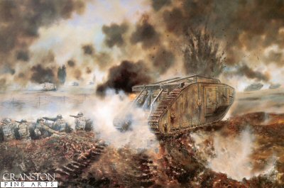 The First Tank versus Tank Action by David Rowlands. (B) [print]