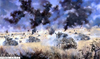 Operation Goodwood, Caen, Normandy, 18th-19th July, 1944 by David Rowlands (B) [print]