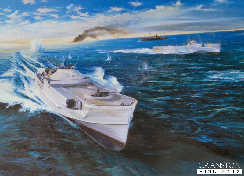 Schnell Boats Operating in the Baltic by Randall Wilson. [Postcard]
